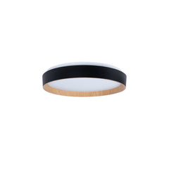 Lámpara de techo LED tipo plafón CCT 24W - Efecto madera - Ø40cm