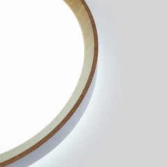 Lámpara de techo LED tipo plafón CCT 24W - Efecto madera - Ø40cm