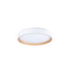 Lámpara de techo LED tipo plafón CCT 24W - Efecto madera - Ø40cm