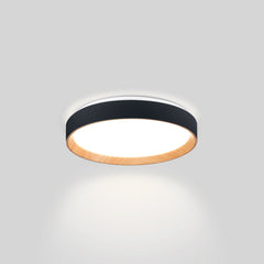 Lámpara de techo LED tipo plafón CCT 24W - Efecto madera - Ø40cm