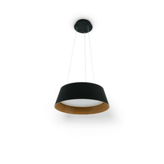 Lámpara colgante LED CCT 24W - Efecto madera - ø46cm