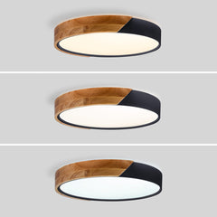 Plafón LED techo CCT 24W - Madera y Policarbonato - ø40cm - IP22