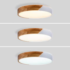 Plafón LED techo CCT 24W - Madera y Policarbonato - ø40cm - IP22