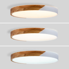 Plafón LED techo CCT 36W - Madera y Policarbonato- ø50cm - IP22
