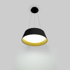 Lámpara colgante LED CCT 24W - Efecto madera - ø46cm