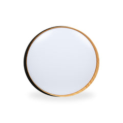 Lámpara de techo LED tipo plafón CCT 24W - Efecto madera - ø40cm - IP22
