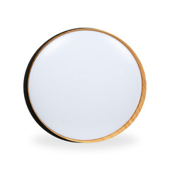 Lámpara de techo LED tipo plafón CCT 36W - Efecto madera - ø50cm - IP22