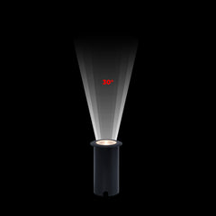 Baliza LED empotrable en suelo 10W - Blanco cálido - IP67 - Color Negro
