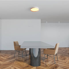 Lámpara de techo LED tipo plafón CCT 24W - Efecto madera - ø40cm - IP22