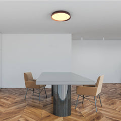 Lámpara de techo LED tipo plafón CCT 36W - Efecto madera - ø50cm - IP22
