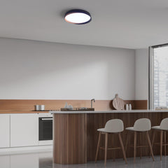 Lámpara de techo LED tipo plafón CCT 36W - Efecto madera - ø50cm - IP22