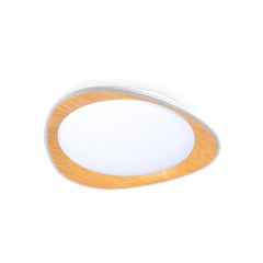 Lámpara de techo LED tipo plafón CCT 24W - Efecto madera - Ø45cm