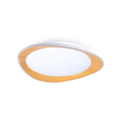 Lámpara de techo LED tipo plafón CCT 24W - Efecto madera - Ø45cm