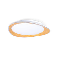 Lámpara de techo LED tipo plafón CCT 24W - Efecto madera - Ø45cm