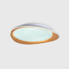 Lámpara de techo LED tipo plafón CCT 24W - Efecto madera - Ø45cm