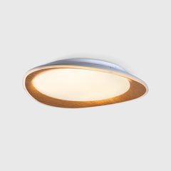 Lámpara de techo LED tipo plafón CCT 24W - Efecto madera - Ø45cm
