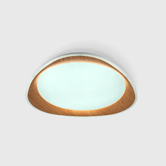 Lámpara de techo LED tipo plafón CCT 24W - Efecto madera - Ø45cm