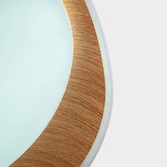 Lámpara de techo LED tipo plafón CCT 24W - Efecto madera - Ø45cm