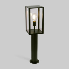 Farola de jardín tipo bolardo "Glass House" - 80cm - E27