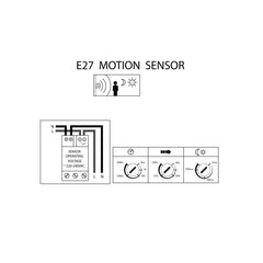 Aplique de pared o techo con sensor FUMAGALLI BERTA E27