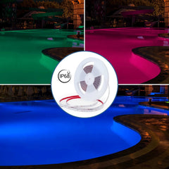 Tira LED 24V DC sumergible - RGB - 14.4W/m - 12mm - IP68 - 10 metros - 60ch/m