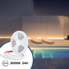 Tira LED 48V DC sumergible - Monocolor - 9.6W/m - 12mm - IP68 - 20 metros - 168ch/m