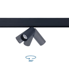 Foco LED para carril magnético 48V - 10W - DALI-2 regulable - Negro