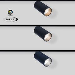 Foco LED para carril magnético 48V - 10W - DALI-2 regulable - Negro