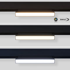 Foco lineal opal orientable carril magnético 48V CCT - 12W - Regulación DALI-2