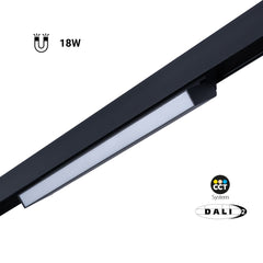 Foco lineal opal orientable carril magnético 48V CCT - 18W - DALI-2 regulable