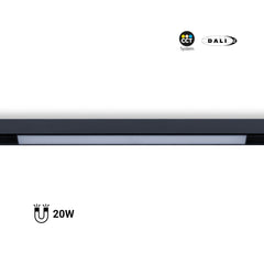 Foco lineal opal carril magnético 48V CCT - 20W - DALI regulable