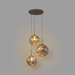 Lámpara colgante cristal triple "KADNIS" - 3 x E27