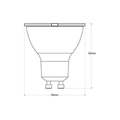 KIT x 10 - Aro downlight basculante + Bombilla GU10 5W + Casquillo GU10