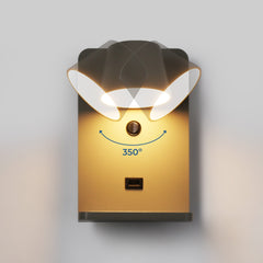Aplique de pared para lectura con puerto USB "BASKOP W" - 6W - Base carga inalámbrica