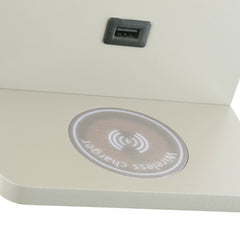 Aplique de pared para lectura con puerto USB "BASKOP W" - 6W - Base carga inalámbrica