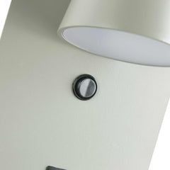Aplique de pared para lectura con puerto USB "BASKOP W" - 6W - Base carga inalámbrica
