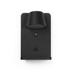 Aplique de pared para lectura con puerto USB "BASKOP W" - 6W - Base carga inalámbrica