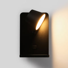 Aplique de pared para lectura con puerto USB "BASKOP W" - 6W - Base carga inalámbrica