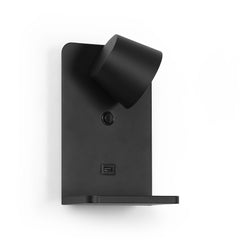 Aplique de pared para lectura con puerto USB "BASKOP W" - 6W - Base carga inalámbrica