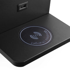 Aplique de pared para lectura con puerto USB "BASKOP W" - 6W - Base carga inalámbrica