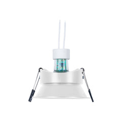 KIT Aro empotrable Ø93mm + Bombilla GU10 6W + Portalámparas