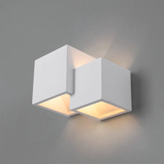 Aplique de pared escayola "Cube" - 2 x G9
