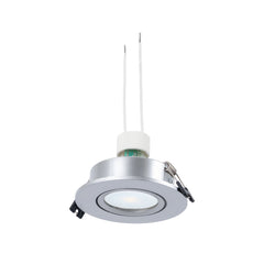KIT Aro empotrable basculante Ø90mm + Bombilla GU10 6W + Portalámparas