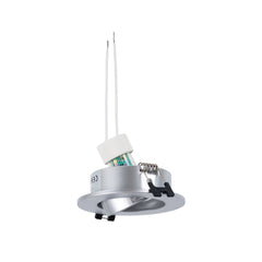KIT Aro empotrable basculante Ø90mm + Bombilla GU10 6W + Portalámparas