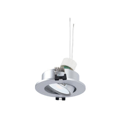 KIT Aro empotrable basculante Ø90mm + Bombilla GU10 6W + Portalámparas