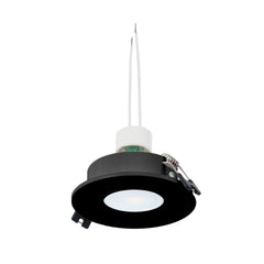 KIT Aro empotrable basculante Ø90mm + Bombilla GU10 6W + Portalámparas