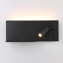 Aplique de pared para lectura con puerto USB "Kerta" - Iluminación doble - 3W+7W