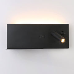 Aplique de pared para lectura con puerto USB "Kerta" - Iluminación doble - 3W+7W