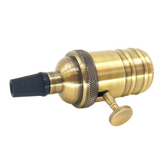 Casquillo portalámpara Retro vintage acabado bronce con interruptor E27