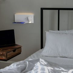 Aplique de pared para lectura con puerto USB "Kerta" - Iluminación doble - 3W+7W